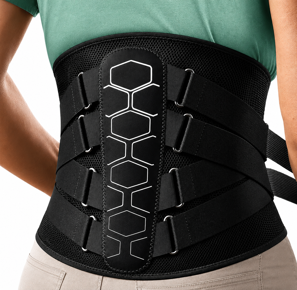 Adjustable Lumbar Support Brace with Ergonomic Back Support