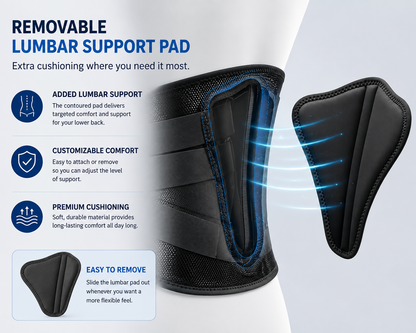 Adjustable Lumbar Support Brace with Ergonomic Back Support