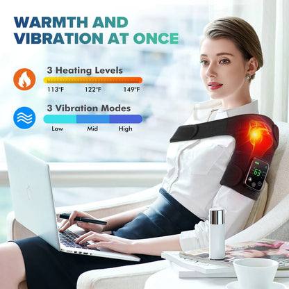 Rechargeable Heated Knee Massager with Vibration