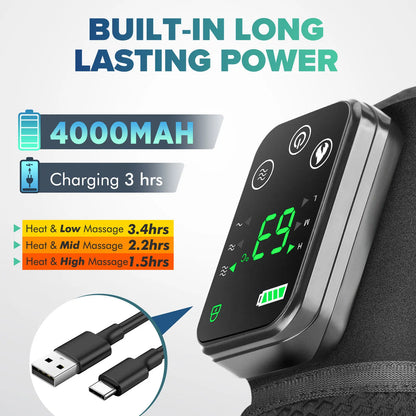 Rechargeable Heated Knee Massager with Vibration