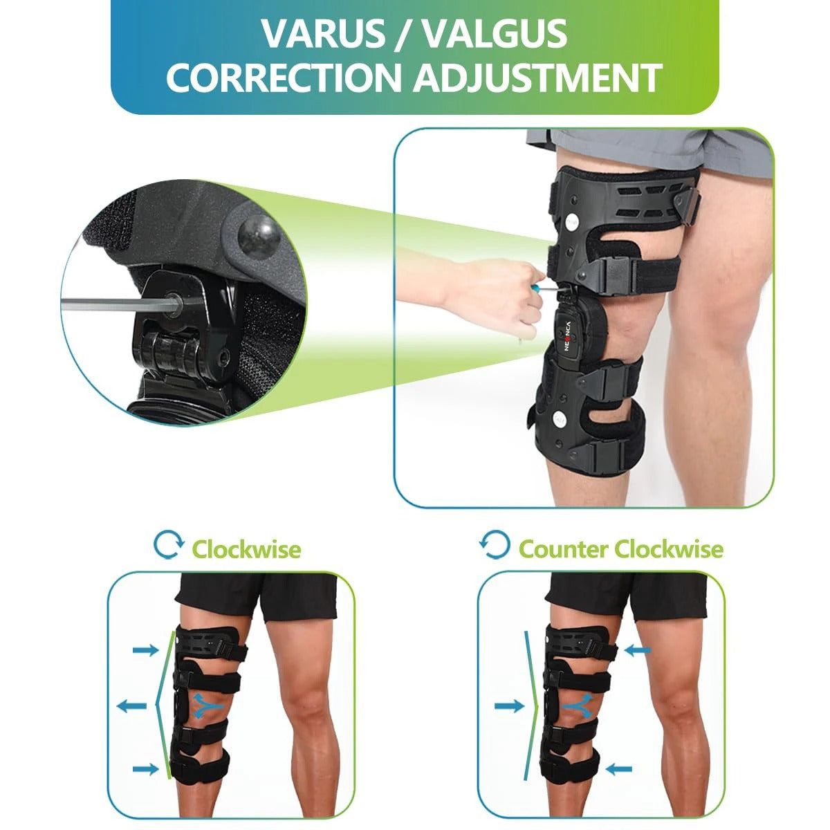 NEENCA OA Unloader Knee Brace with Adjustable Support & ROM Control