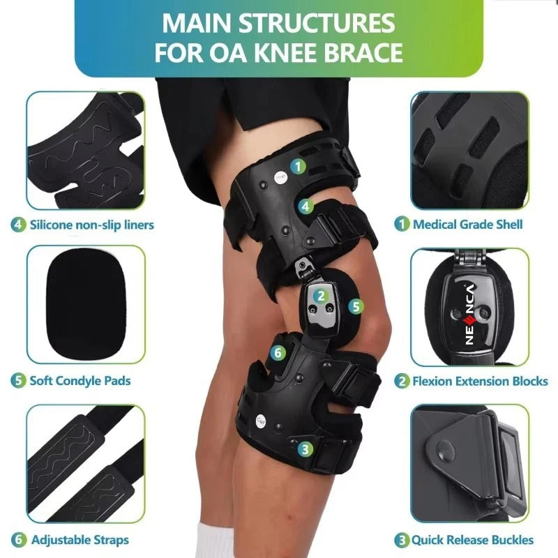 NEENCA OA Unloader Knee Brace with Adjustable Support & ROM Control